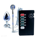 Electric Shock Butt Plug Vibrator Metal Electro Stim Anal Prostate Estim