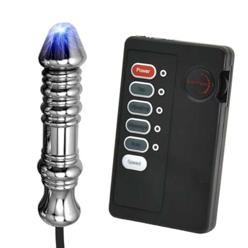 Electric Shock Chastity Electro Stim Prostate Butt Plug Vibrator for Men