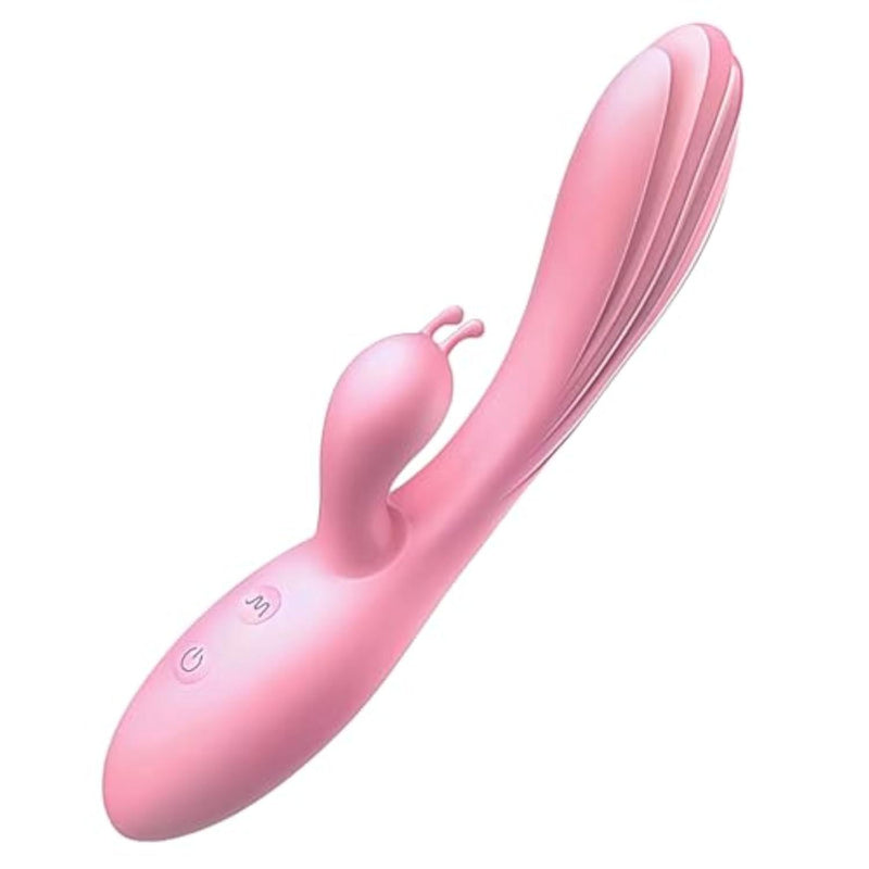 2 in 1 Rabbit Dildos Vibrators for Women G-Spot & Clitoral with Dual Stimulation, Rechargeable Adult Sex Toy for Couples, Beginners Friendly Waterproof Design