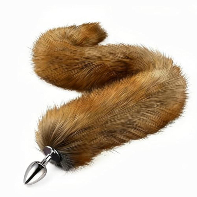 Furry Tail Plug Metal Anal Butt Plug with Soft Furry Tail Furry Buttplug