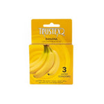 Banana Flavored Latex Condoms with Brass Pocket Case, 3 Count
