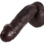 9-Inch Realistic Big Black Dildo Sex Toy, Dual-Density Silicone Lifelike Curved Dildo with Strong Suction Cup, Adult Sex Toys for Women & Men, G-Spot & Anal Play