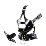 Bondage Gags & Muzzles Dildo Gag Mask Bondage Hood with Penis Gag