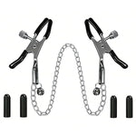 BDSM Nipple Clamps Adult Sex Toys, Nipple Toys BDSM Toys Tension Adjustable Metal Clamps with 4 Replacement Rubber Sleeves, Nipple Clips SM Sex Bondage kit Breast Stimulation Nipple Toy