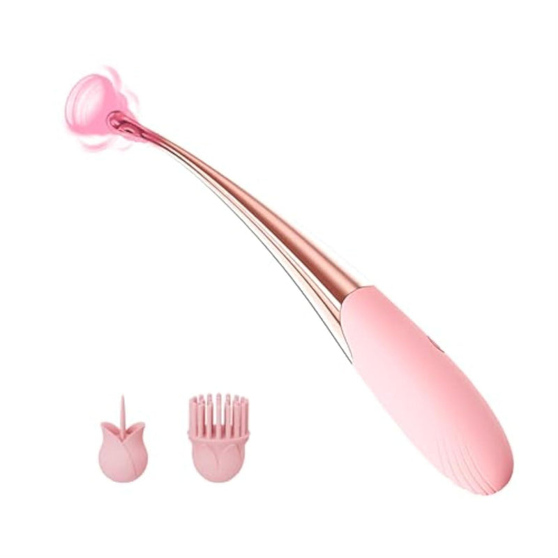 Slim Vibrator Pen - 10 Mode Clitoral Vibrator 3-in-1 and G Spot Toy, for Precise Stimulation as a Pinpoint Clit Wand, Skinny Internal Vibrator & Women's Sex Toy