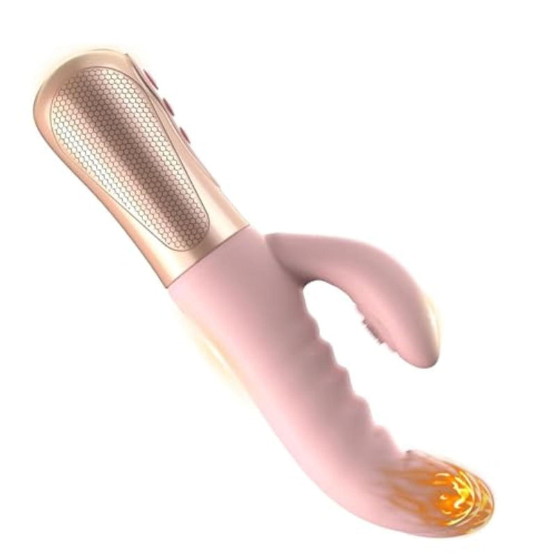 Rabbit Vibrator Sex Toys for Women - G Spot Clitoral Anal Dildo Vibrator with 7 Vibrating Modes & 6 Clit Speeds,Female Vibrator Wand Anal Nipples Stimulation Adult Sex Toys for Women Blush Pink