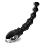 Vibrating Anal Beads Butt Plug - Silicone Anal Beads Prostate Massager with 10 Vibration Modes, Rechargeable Flexible Anal Vibrator with Pull Ring Design, Friendly Anal Trainer for Men Women Couples