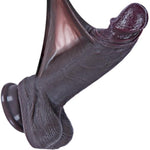 7.5" Small Black Beginners Dildo with Movable Foreskin,Realistic Dual-Density Silicone Dildo, Cute Small Vaginal/Anal Penis,Strong Suction Cup,Strap-On Compatible, Suitable for All Women Men