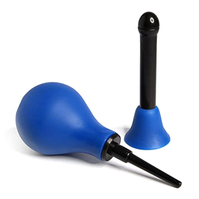 Deluxe Anal Douche Kit for Adults, 6.8 fl oz, 2 Piece, Blue