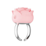 Rose Ring Massager for Couples – Rechargeable Vibrating Ring, Waterproof Silicone Intimate Toy, Quiet Motor, USB Charging
