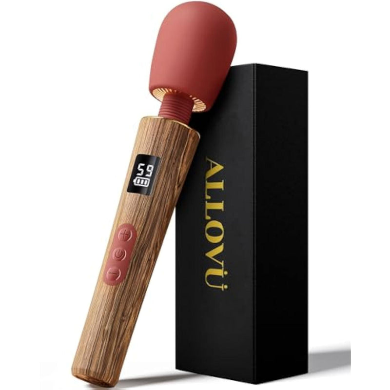 Sex Toys Vibrator Wand Dildo - Sex Toy for Women Clitoral G Spot Stimulation, Allovü Erotic Massager with 9 Powerful Vibrations, USB Rechargeable Waterproof for Female Couples Nipple Weight Sex Toys