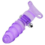Double Finger Banger Vibrating G Spot Glove, Vibrating Finger Sleeve with Textured Design and Stretch Fit