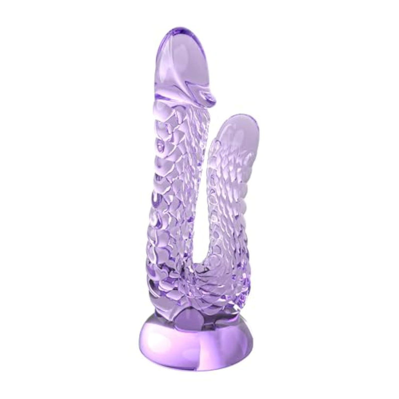 10.2 Inch Huge Realistic Dragon Double Ended Dildo for Beginners with Flared Suction Cup Base for Hands-Free Play, Flexible Monster Anal Dildo with Curved Shaft for Vaginal G-spot and Anal Play