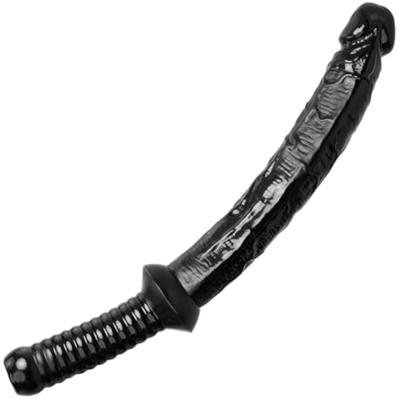Realistic Long Dildo with Handle - 13 Inch Lifelike Double Ended Dildo for Deep Stimulation - Soft Flexible Long Anal Plug Prostate Massage Sex Toy for Men Women