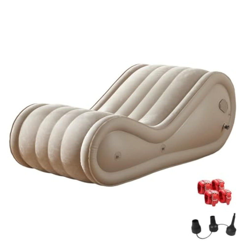 Sex Sofa BDSM Furniture with Bondage Cuffs Inflatable Sex Chair with Automatic Air Pump Couch Cushion Sofa for Women Men and Couples