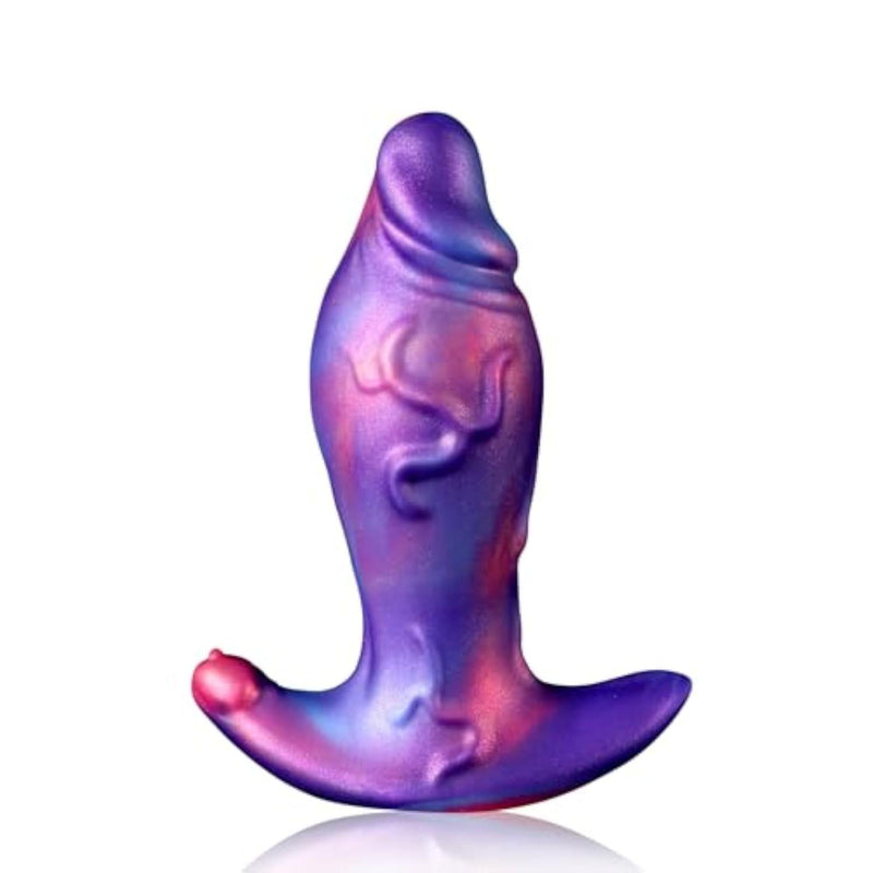 Large Butt Plug Silicone Realistic Dildo Anal Stretcher Prostate G Spot Stimulator Masturbator Sex Toy for Women Men Couples (S)