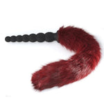 Butt Plug Tail,7.8 in Silicone Black Anal Beads with Removable Furry Tail,Fox Tail Plug Sex Toys for Men Women Couples Cosplay
