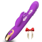 9 inch G Spot Clitoral Vibrator Handheld Rabbit Ears Waterproof Rechargeable Realistic Silicone Dildo Vibrators with 8 Powerful Modes Adult Rose Sex Toys for Women