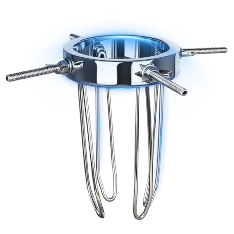 Stainless Steel Anal Expander Spreader Adjustable Hollow Tunnel for BDSM