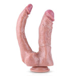 9.25" Realistic Double Dildo, 7.18" Insertable Dual-Density Silicone Dildo with KlicLok System, Dual Use Pussy Anal Penis, Hands-Free Play Soft Sex Toy - Intermediate Series
