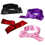 4 Pcs Long Satin Blindfold Sexy Eye Mask Adjustable Blackout Sleeping Mask Valentine's Day Eye Mask Meditation Travel Eye Masks Soft Adult Eye Covers for Couples