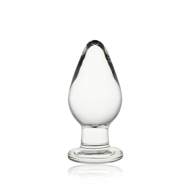 Small Anal Plug Crystal Mushroom Shape Butt Plug Glass Massage Bum Plug Sex Toys for Women Men Masturbation
