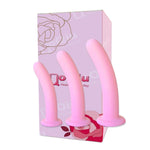 Silicone Pelvic Floor Muscle Dilator Trainer Set, 3-Pack Pink