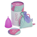 Menstrual Cup - Reusable Soft and Flexible 100% Medical Grade Silicone Cup with Travel Pouch - Leak Free and Reliable with Size Replacement