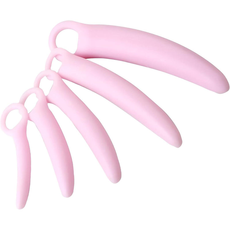 Dilator Kit Massage Anal Butt Plug Set TPE Anal Plug Dildo G-Spot Stimulator Vaginal Massager Pink 5 PCS Set for Women
