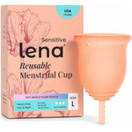 Sensitive Menstrual Cup - Ultra-Soft Reusable Period Cup, Large, Coral