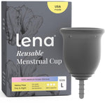 Menstrual Cup - Soft Reusable Period Cups for Women - Large, Gray