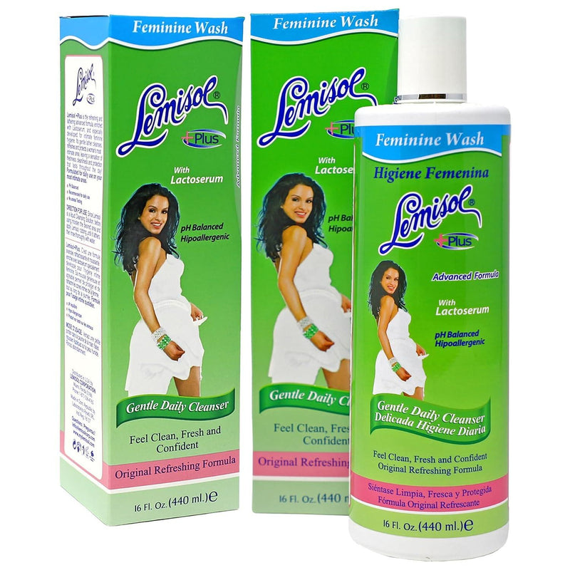 Lemisol Plus Feminine Wash, Original Formula, 16 Fl Oz, Pack of 2