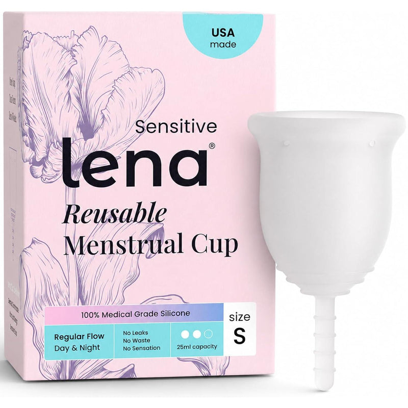 Sensitive Menstrual Cup - Ultra-Soft Reusable Period Cups Small, Clear