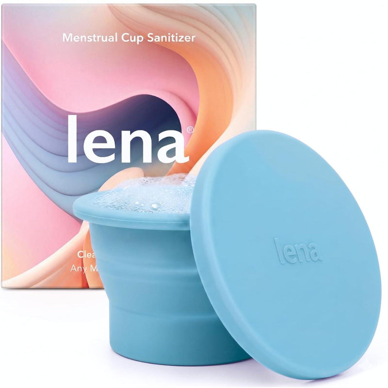 Menstrual Cup Cleaner Case & Period Disc Sanitizer, Light Blue