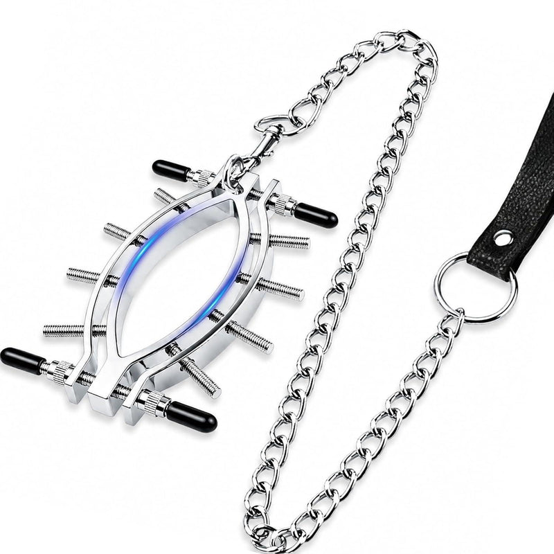 Metal Clit Vaginal Clamps Pussy Spreader for Intimate BDSM Play Kink Toys