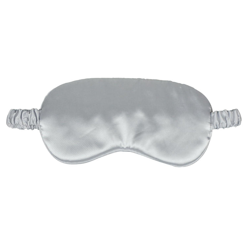 1 Pack Silk Sleep Mask, Soft Silk Eye Blindfold with Elastic Strap for Night Sleeping Travel and Nap, Unisex (Silver)