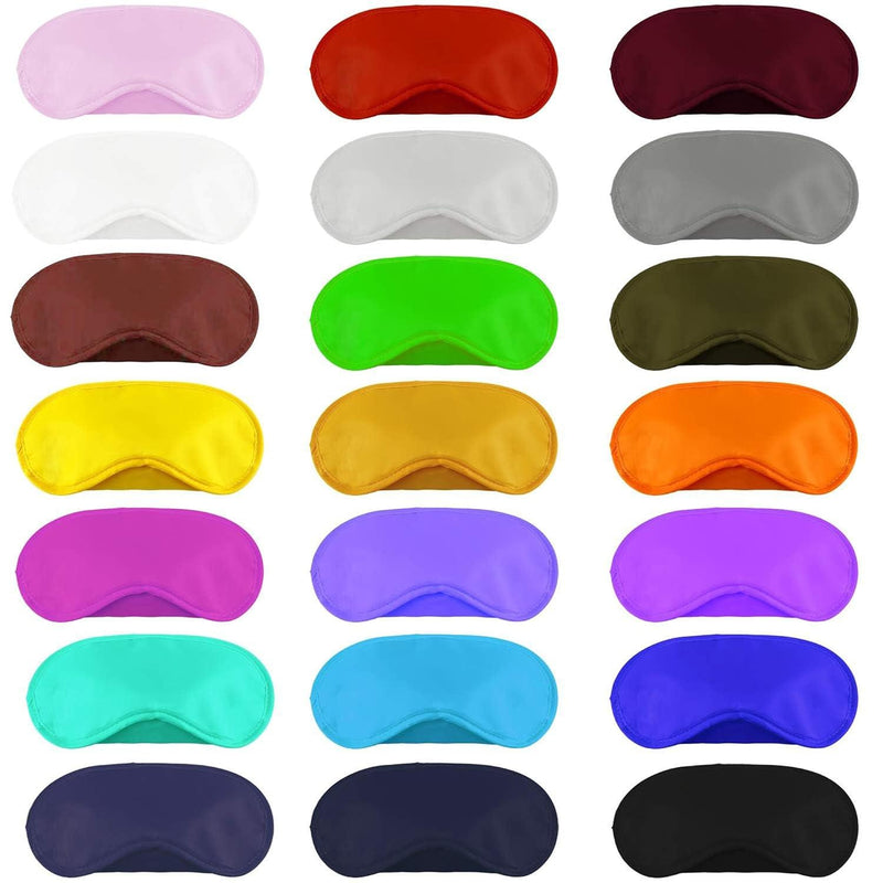 50 Pieces Blindfold Eye Mask Shade Cover with Nose Pad and Adjustable Strap for Travel Sleep or Party Supplies