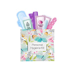 Menstrual Kit All-in-One | Convenience on The Go | Single Period Kit Pack for Travelling, Tweens & Teenagers | Individually Wrapped Feminine Hygiene Products (Butterflies)