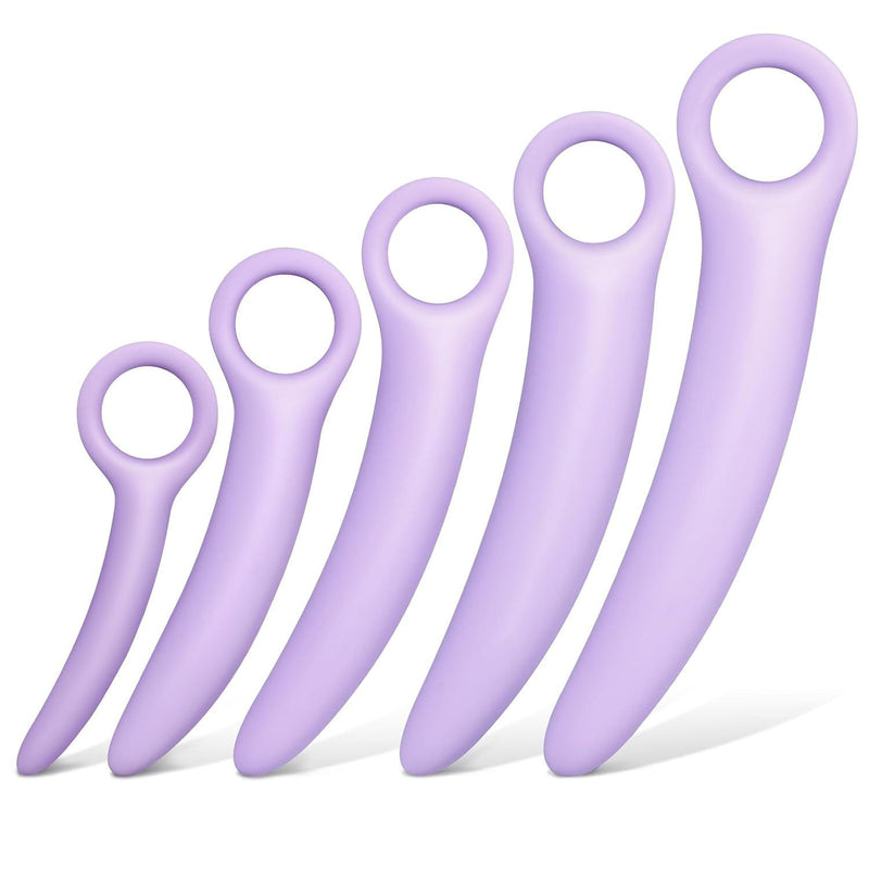 5 Size Silicone Pelvic Floor Muscle Dilator Exerciser, Purple