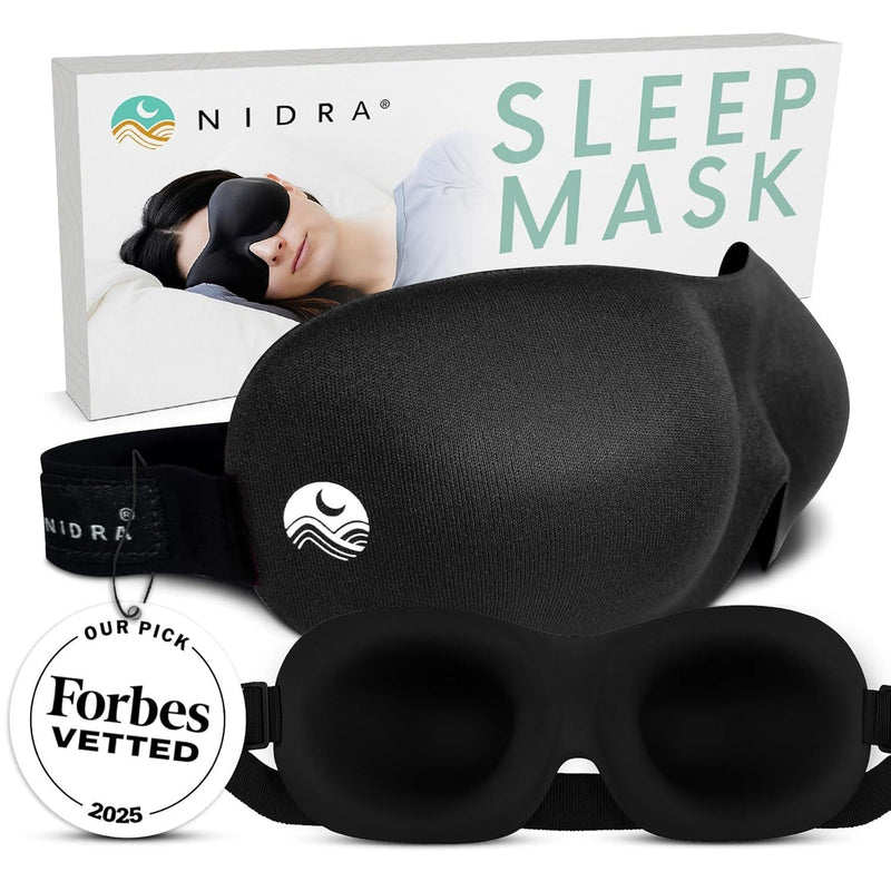 Contoured Sleep Mask - Black, Standard Size