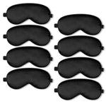 8 Pcs Silk Sleep Eye Mask Covers for Sleeping with Adjustable Strap