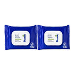 Dame Aloe Body Wipes for Women, pH Balanced Feminine Wipes with Cucumber, Gentle Cleansing for Sensitive Skin, Post Workout, Sweat & Travel, Biodegradable, Vegan & Cruelty Free, 12 Count (2 Pack)