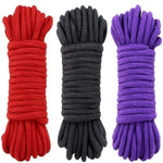 BDSM Rope Set, Sex Bondage Rope, Soft Soft Cotton, BDSM Beginner Set, Black, Red, and Purple Adult Sex Toys, Suitable for Couples.