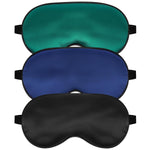 Silk Sleep Mask, Blackout Sleeping Eye Mask with Adjustable Strap 3 Pack