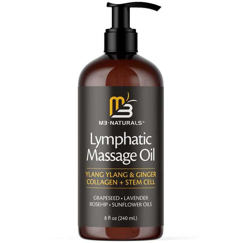 Lymphatic Massage Oil for Massage Therapy with Ginger Lavender & Vitamin E