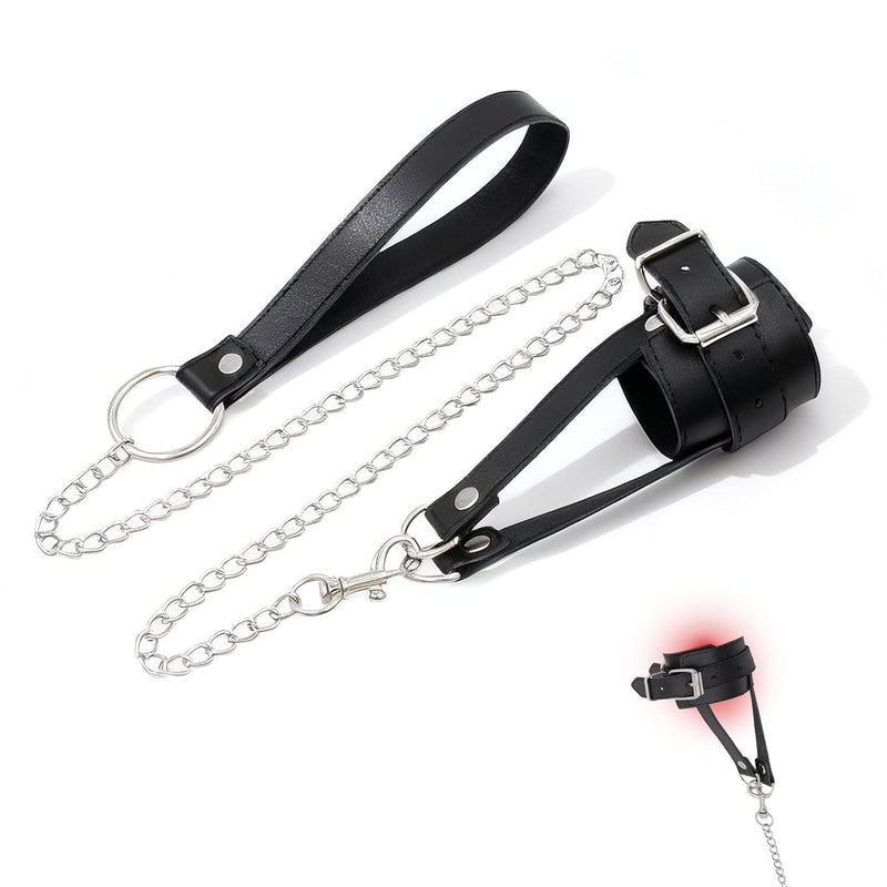 Ball Clamps Testicle Penis Clamp with Leash Leather Testicle Crusher CBT