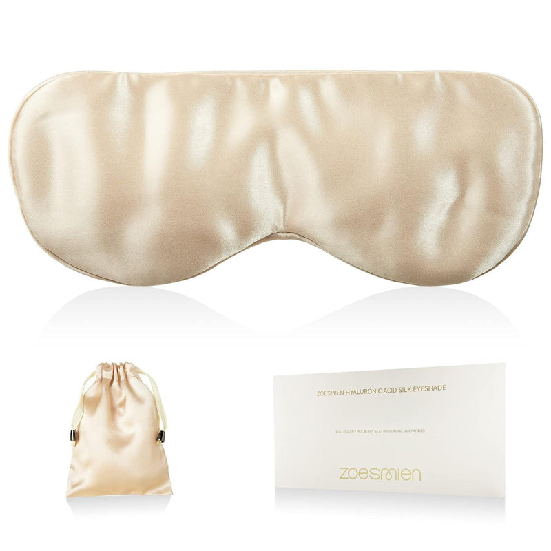 Sleep Mask 100% Mulberry Silk, Champagne Gold