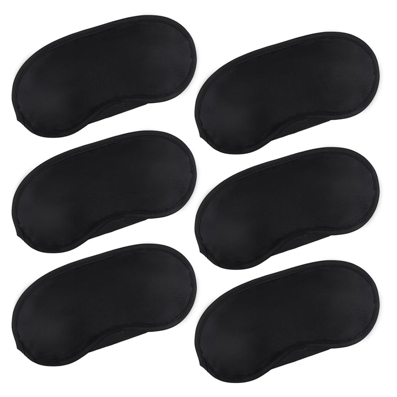 6 Pcs Eye Mask Sleep Masks Bulk Soft Breathable Blackout Eye Cover for Side Sleeper, Black Blindfold Sleeping Mask with Adjustable Straps for Travel Blindfold Meditation Nap Women Men Kids