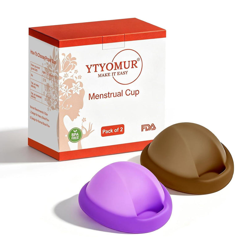 Reusable Menstrual Disc - Soft & Comfortable, Leakproof Menstrual Cup Alternative - Set of 2 (Large & Small Sizes)