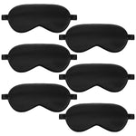 Silk Sleep Masks 6 Pack, Eye Masks for Sleep, Soft Satin Eye Cover, Black